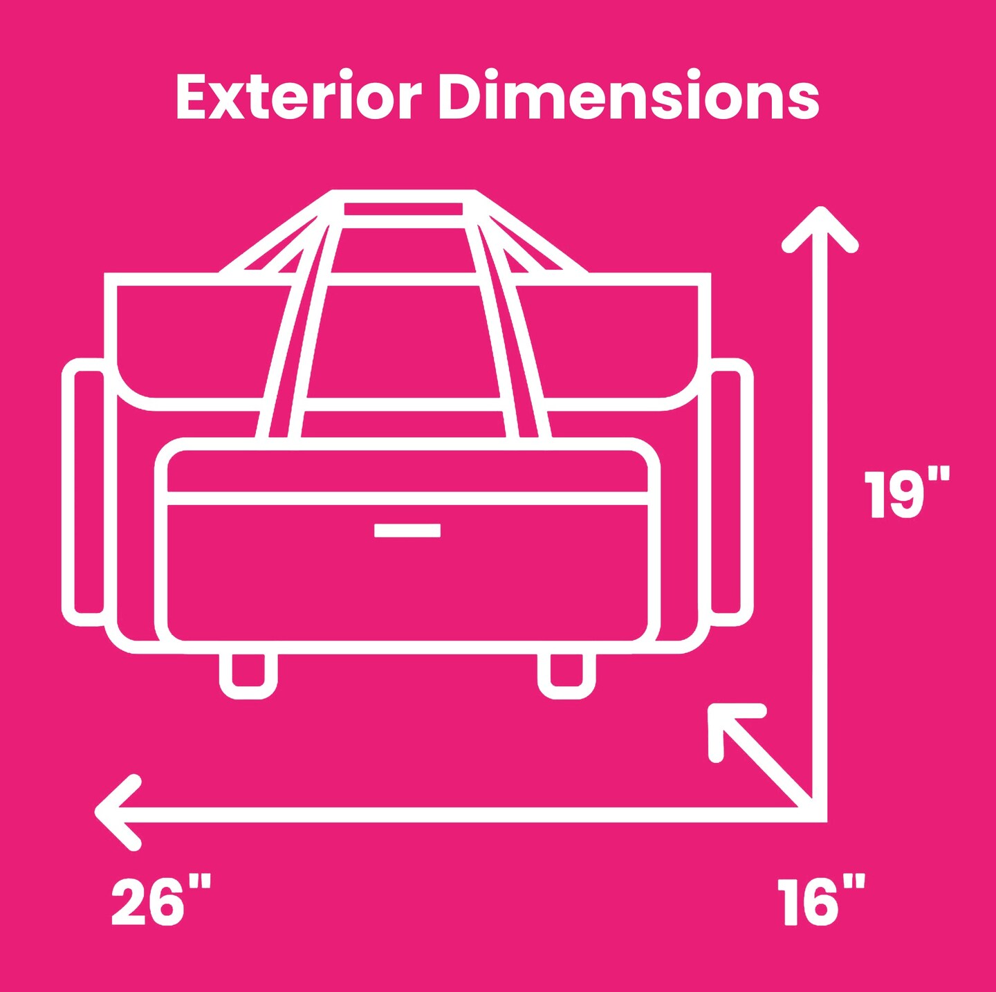 Everything Mary XXL 4 Wheel Collapsible Rolling Sewing Machine Storage Case, Purple Quilted