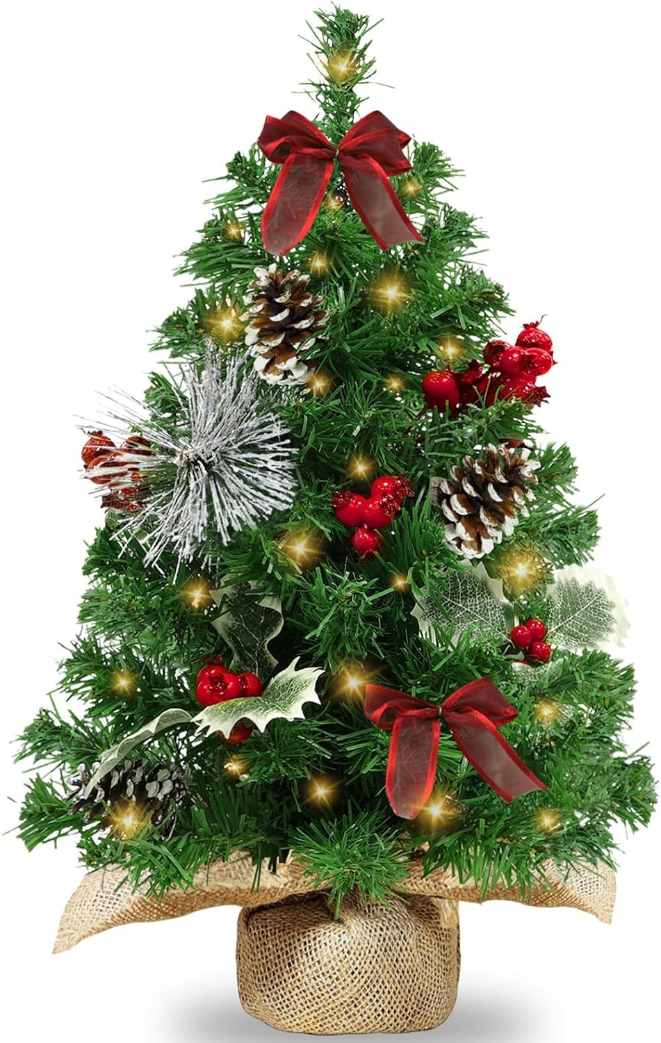 Lighted Mini Christmas Tree(Multicolor)10.5&#x22;D x 10.5&#x22;W x 20&#x22;H