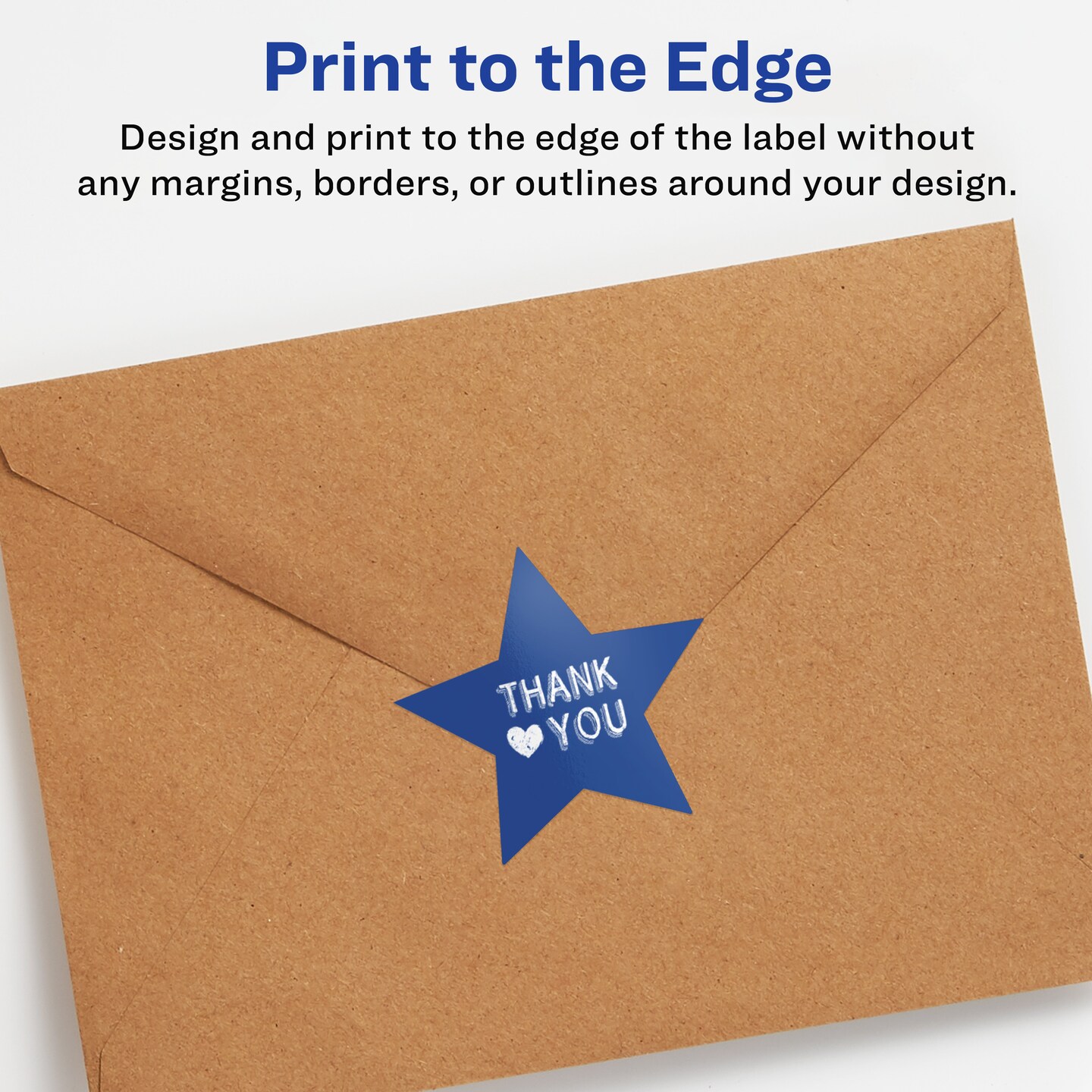 Avery Glossy White Star Labels with Sure Feed, 2-1/4" x 2-3/8"