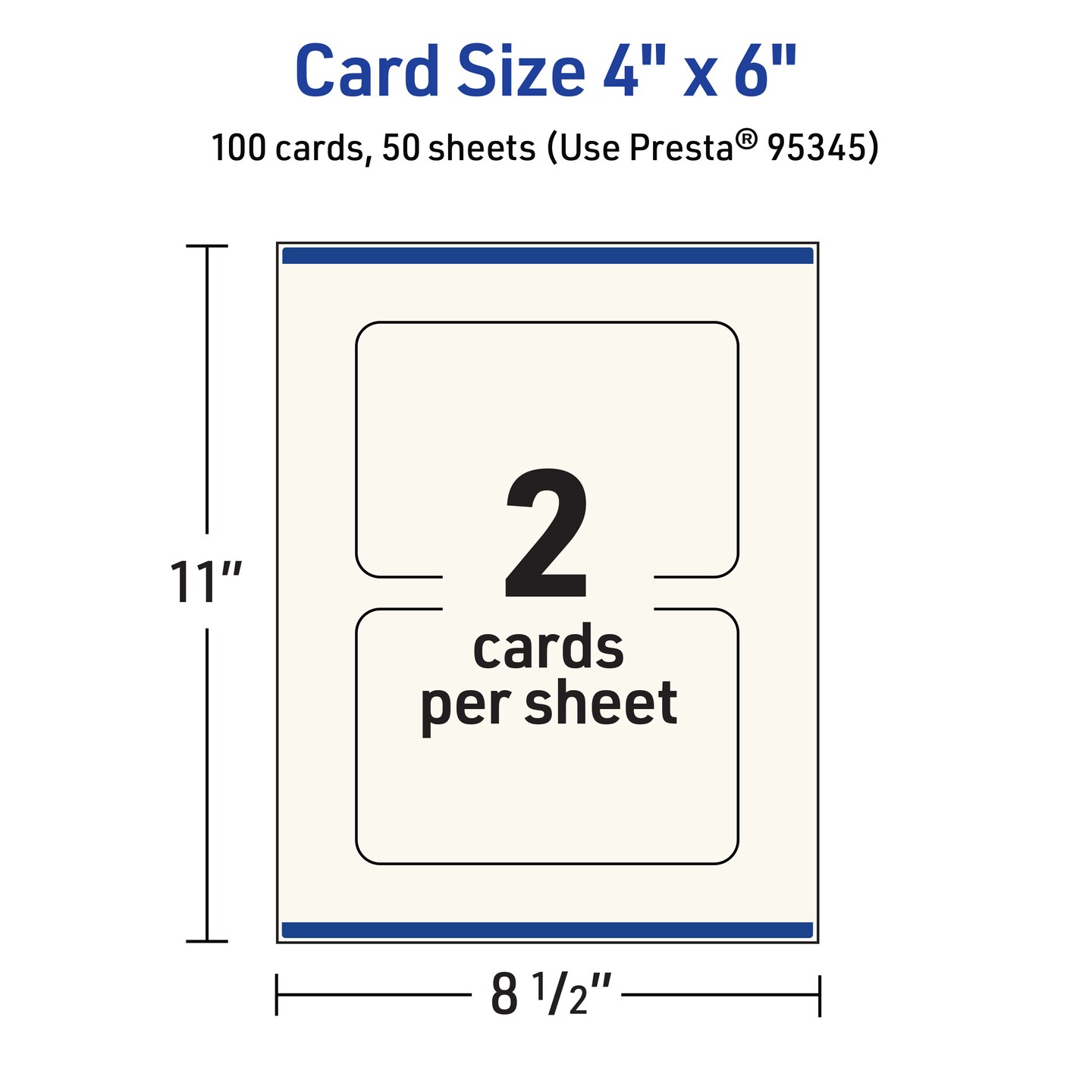 Avery Matte Ivory Postcards, 4" x 6" Rectangle Rounded Corners