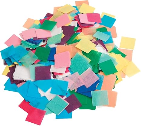 Tissue Squares 1&#x22; &#x2013; 2500 Pack Assorted Colors for Arts, Crafts &#x26; Classroom Projects