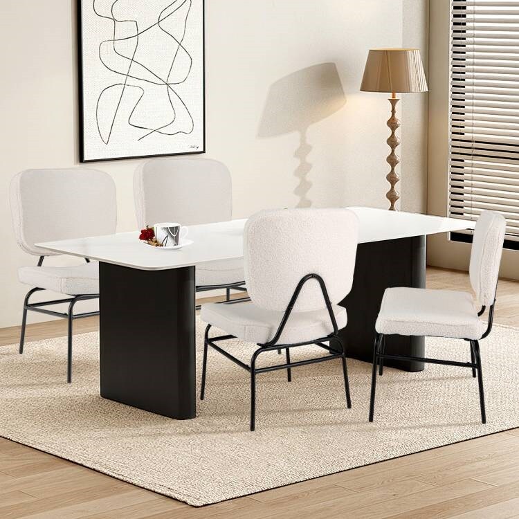 Comfortable Sherpa Upholstered Accent Chair with Ergonomic Support for Living Room or Bedroom