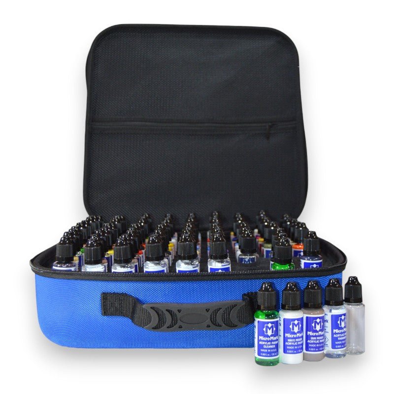 Micro-Mark Basic Acrylic Painting Set with Brushes, Mediums & Empty Bottles, 89-Piece