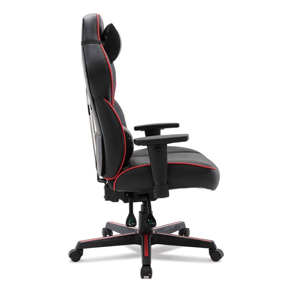 Alera 15.91 in. to 19.8 in. Seat Height Racing Style Ergonomic Gaming Chair - Black/Red