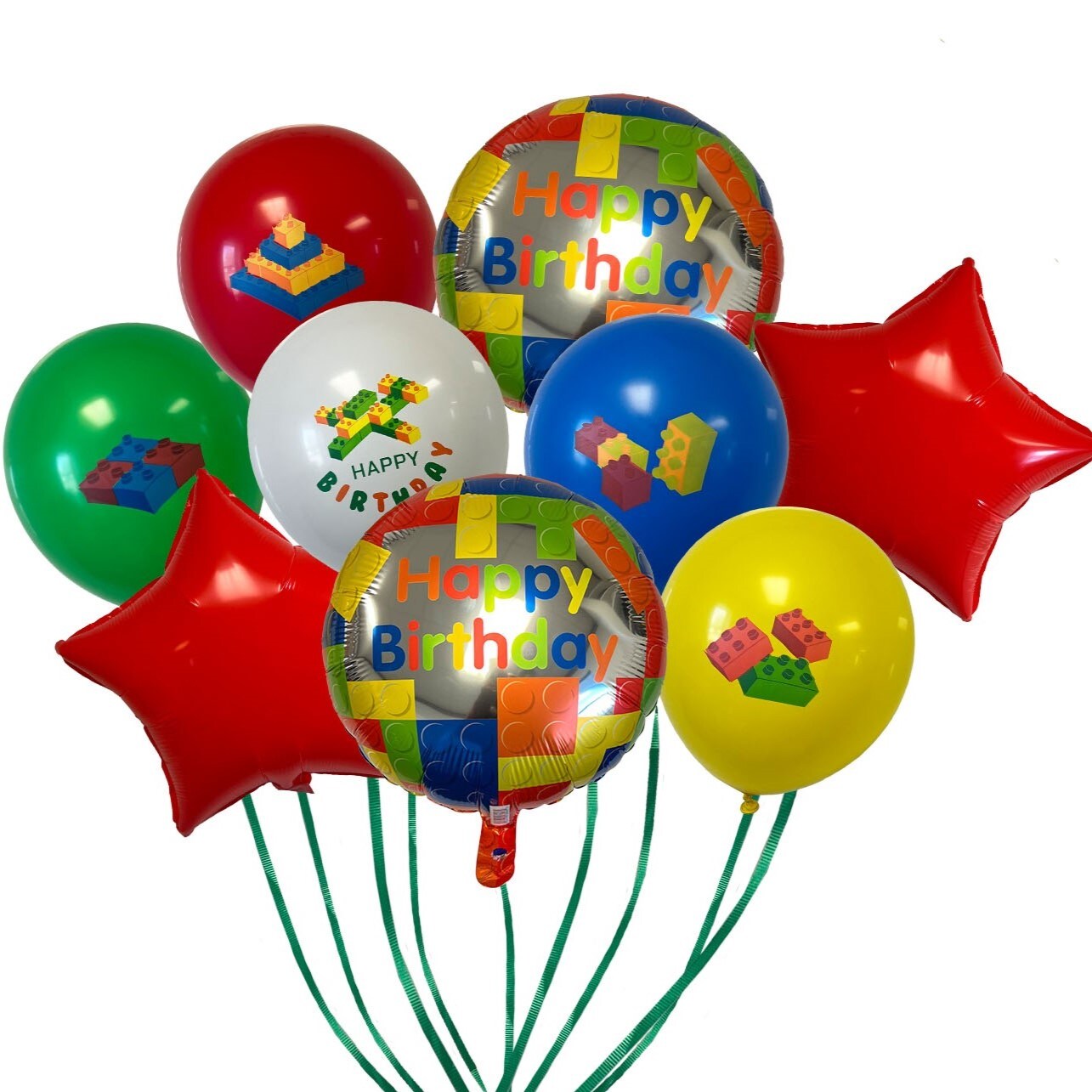 Building Block 9 Piece Balloon Bouquet