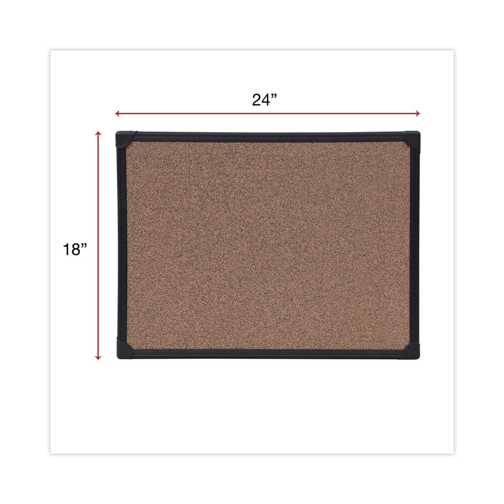 Universal 24 in. x 18 in. Tech Cork Board - Black Frame