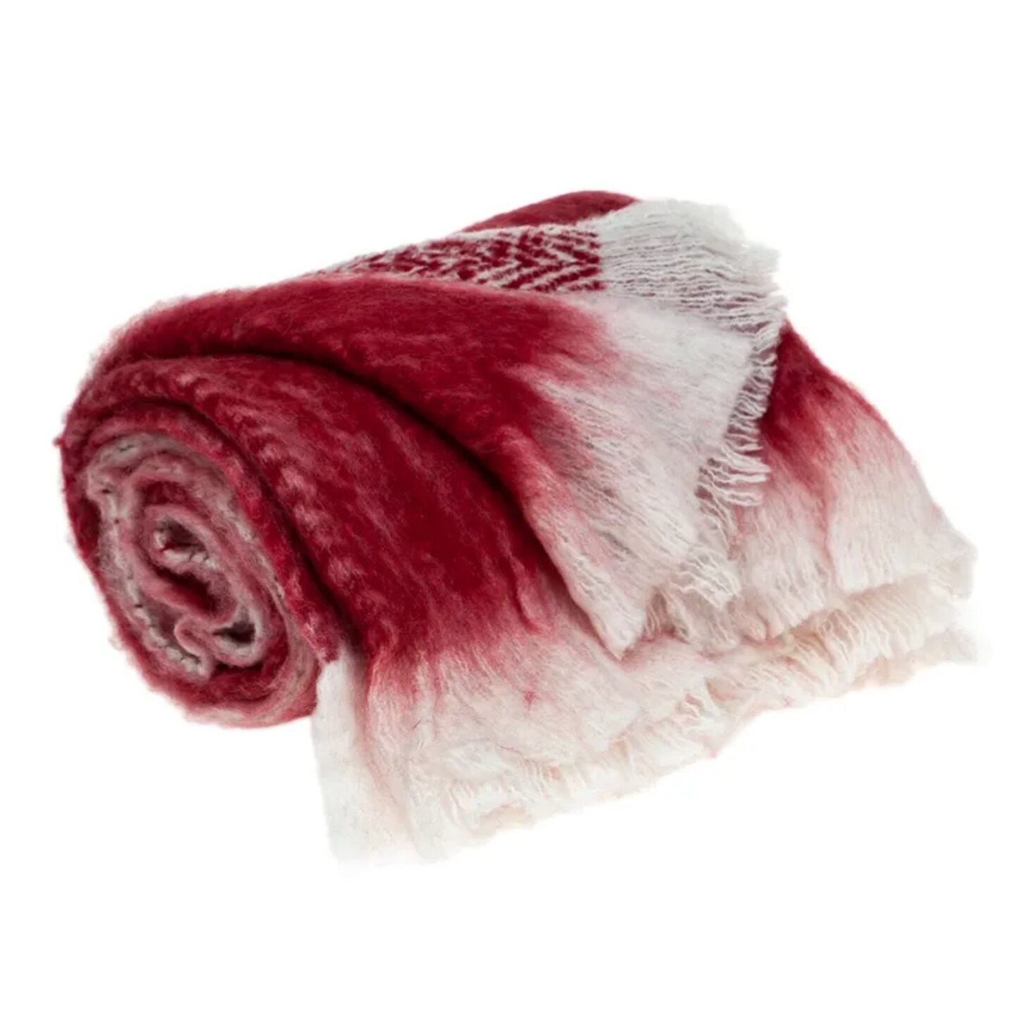 Edge Collections - 52&#x22; x 67&#x22; - Red - Cozy Handloom Throw for Stylish Accent - 1 Piece