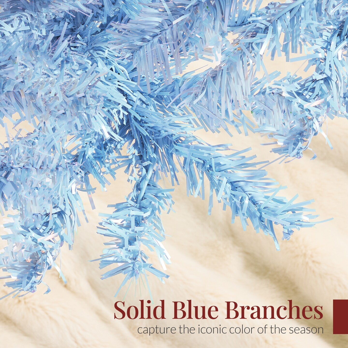 Best Choice Products Artificial Christmas Tree, Premium Unlit Pine Design, Dense Branches  w/Easy Assembly  - Baby Blue