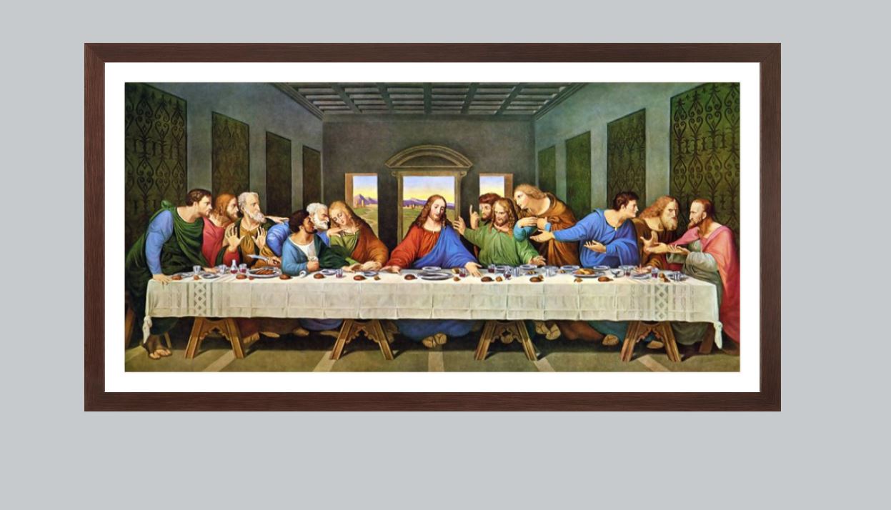Framed The Last Supper by Leonardo da Vinci - Religious Wall Art