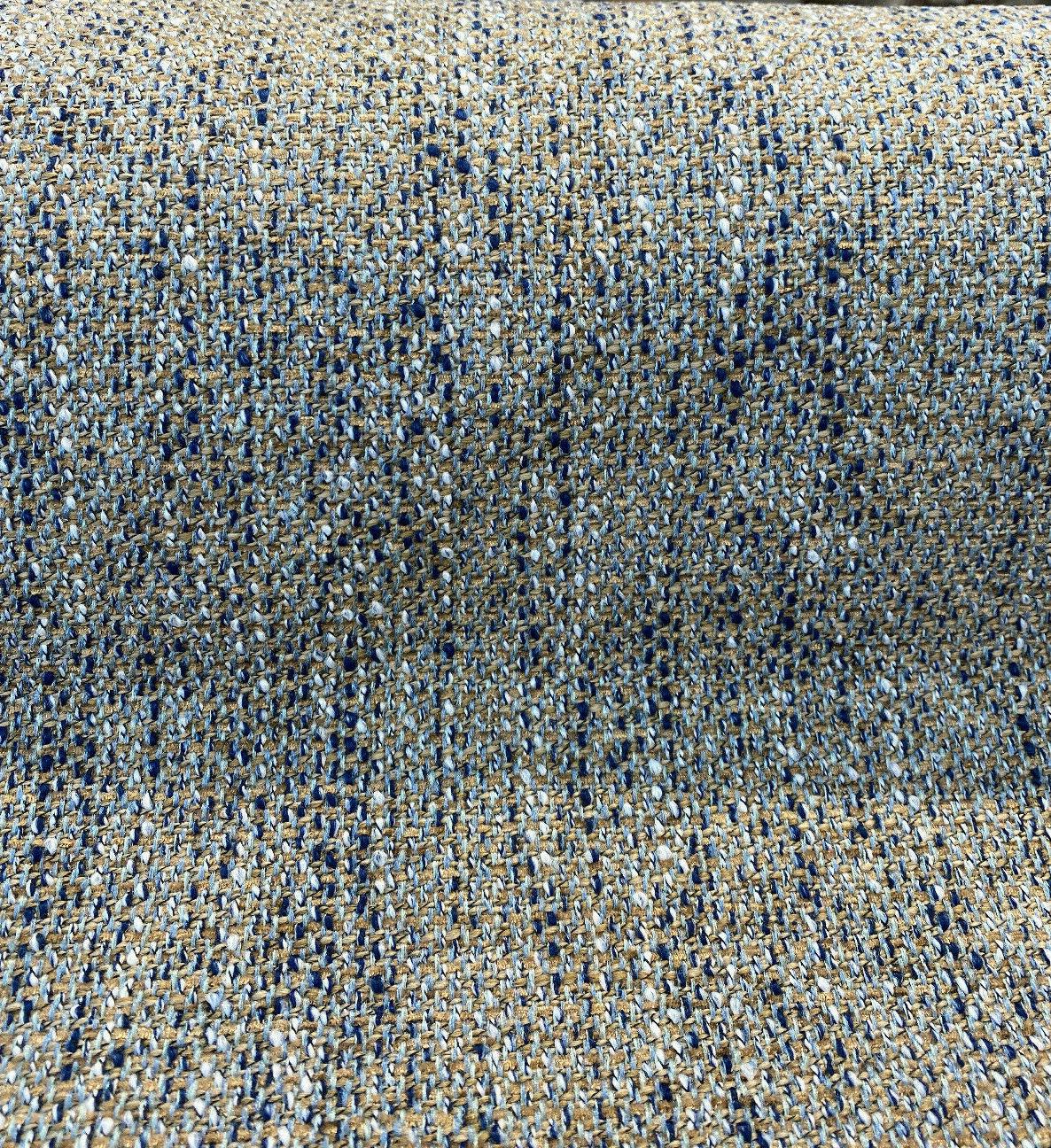 1 Yard Hampton Blue Coast Tweed Upholstery Fabric Heavyweight Durable Polyester Home Decor 54 Inch Width