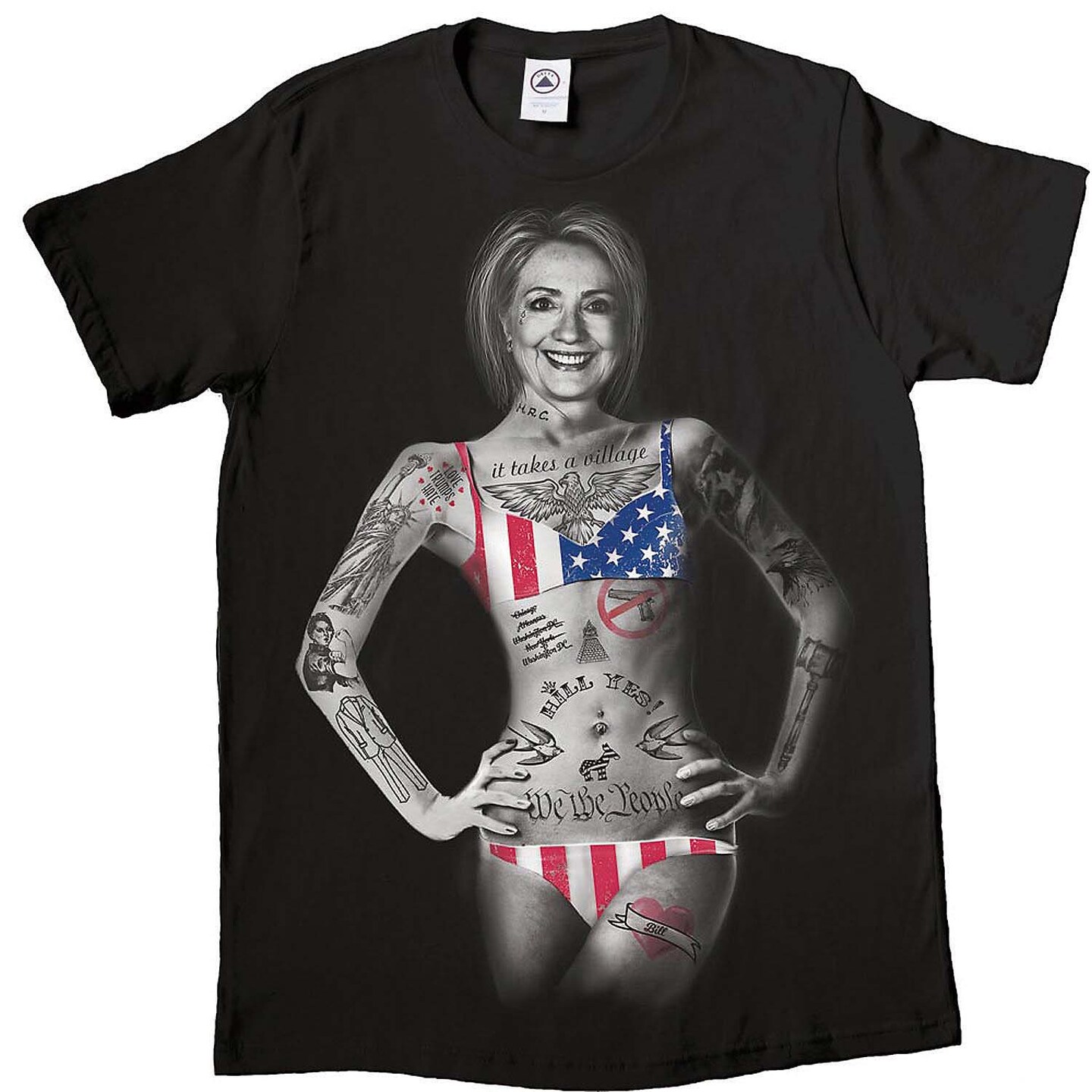 Hill Yes T Shirt Adult Large Hillary Clinton Election Tee