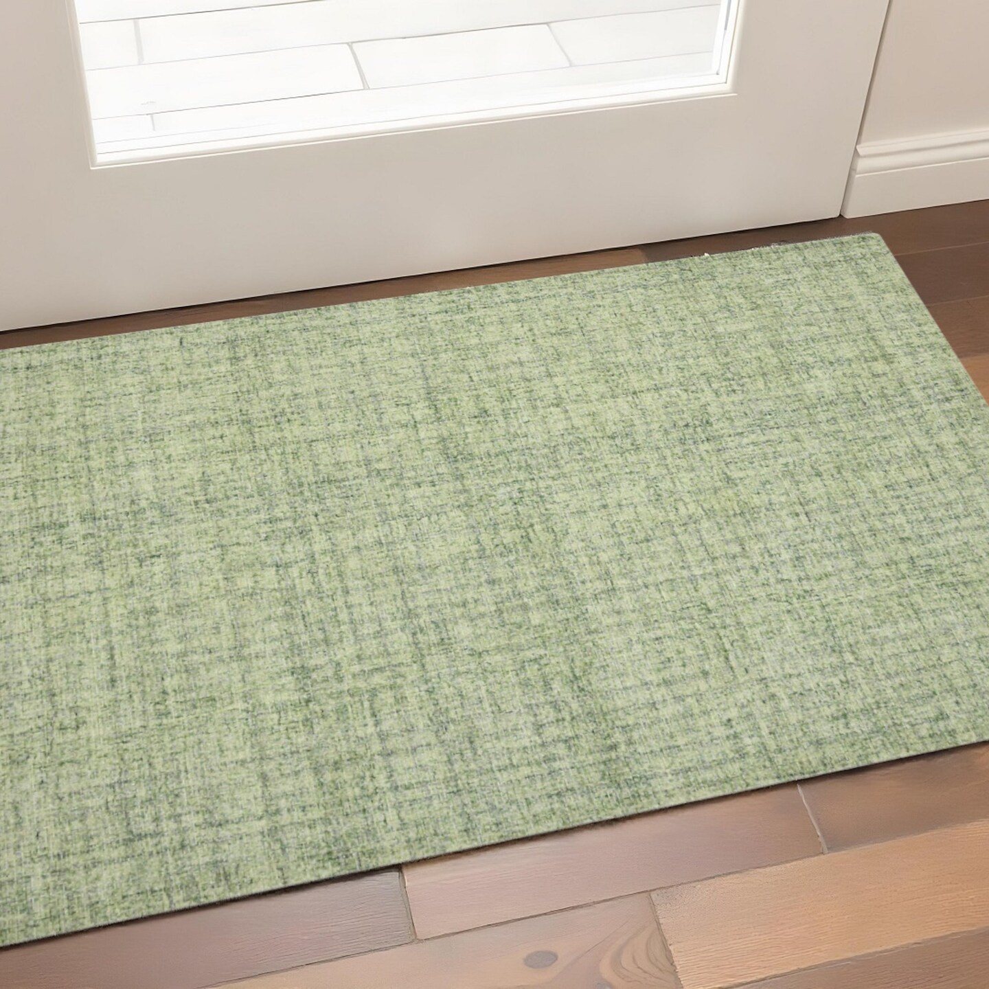 Edge Collections - 2' X 3' - Green - Artisan Striped Wool Area Rug for Home Decoration - 1 Piece