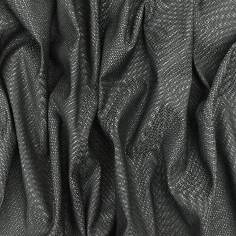 Slate Gray-Light Gray Dobby Poly-Wool Twill Woven Suiting Fabric By the Yard