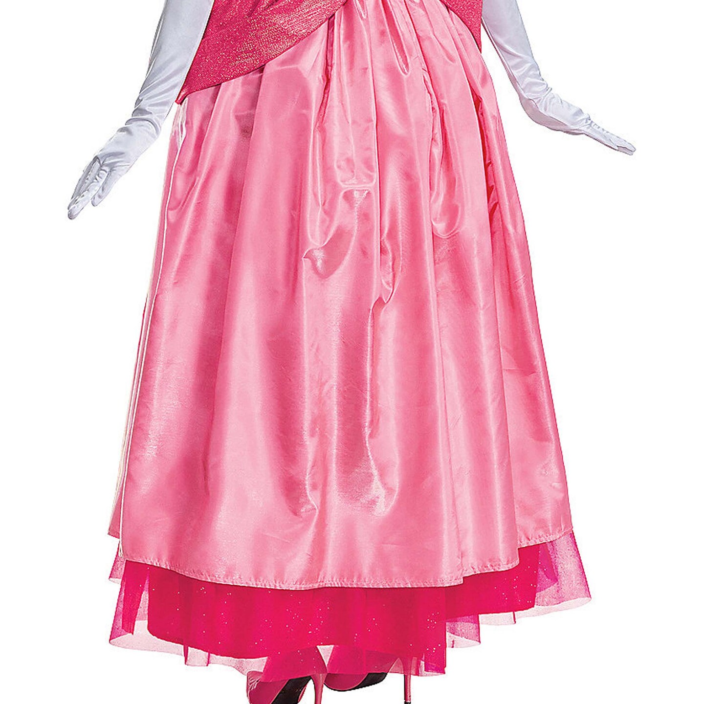 Womens Elevated Princess Peach Adult Halloween Costume Pink Dress