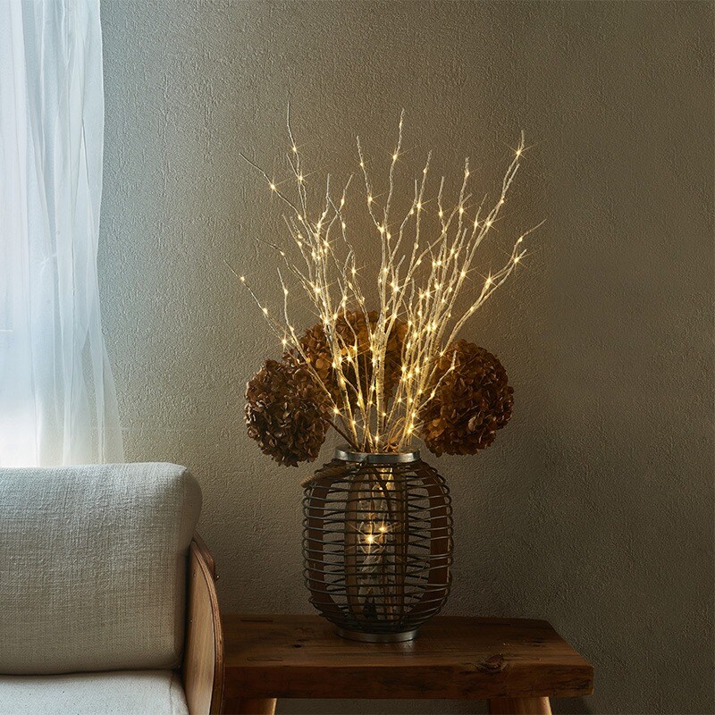 150LT Lighted White Birch Branches 32 Inches &#x2013; Plug-In LED with Timer &#x26; Brightness Adjustment