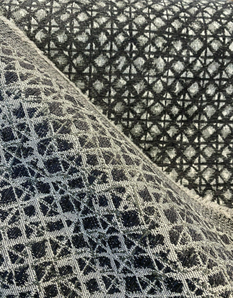 1 Yard Upholstery Chenille Fabric Charcoal Durable Soft 100% Polyester 54 Inch Width