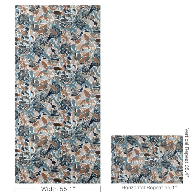 1 Yard Abstract Cotton Linen Fabric for Multipurpose Home Decor Interiors
