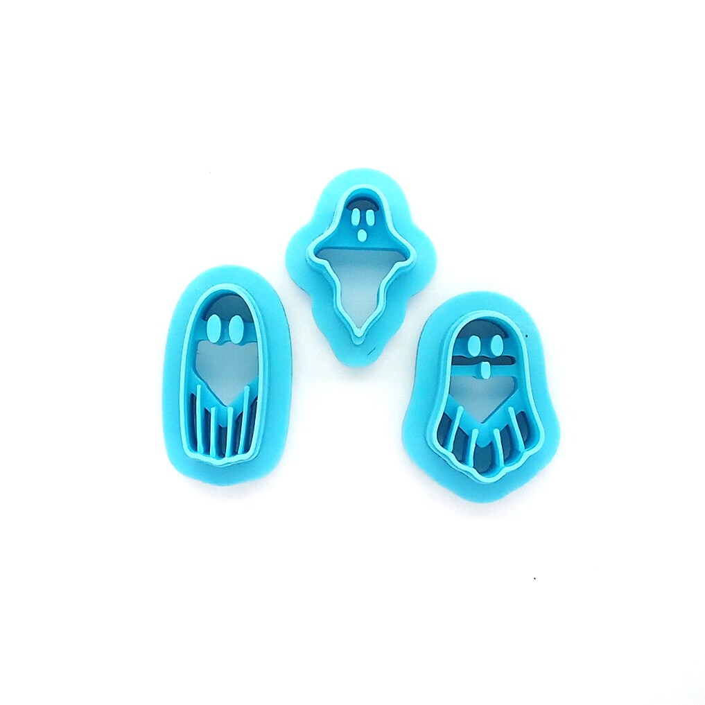 Tiny Ghost Clay Cutters, 3 pc, Cute Halloween Shapes, Adorabilities