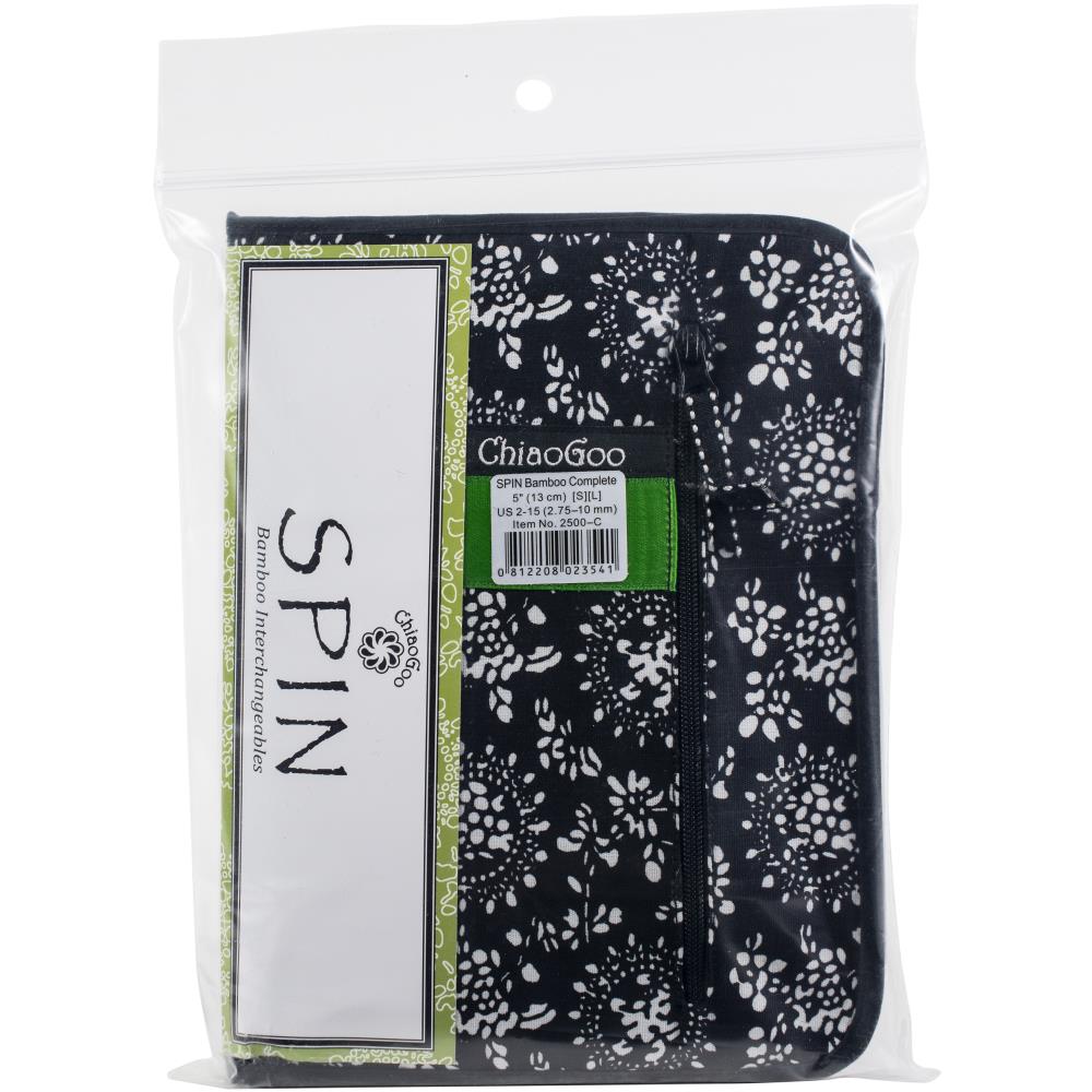 ChiaoGoo SPIN Bamboo Interchangeable Tips 5" Set - Complete - US 2-15