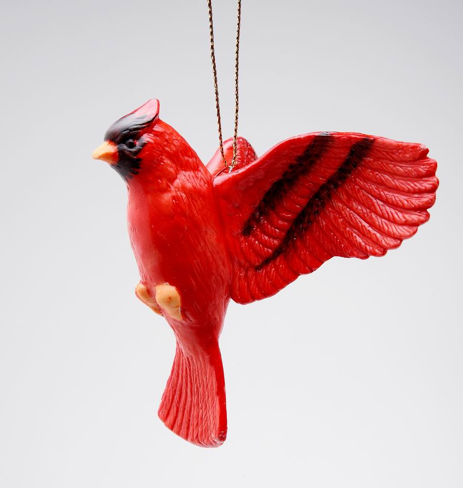 Ceramic Cardinal Bird Ornament, Home D&#xE9;cor, Gift for Her, Gift for Mom, Kitchen D&#xE9;cor, Birdwatcher Gift, Vintage Decor