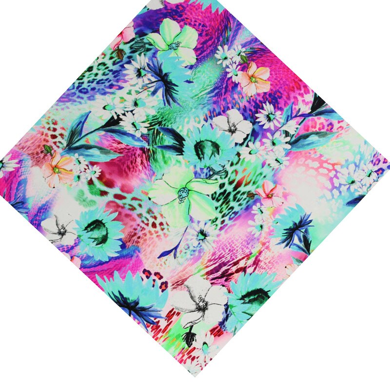 Leopard Blooms Printed Spandex