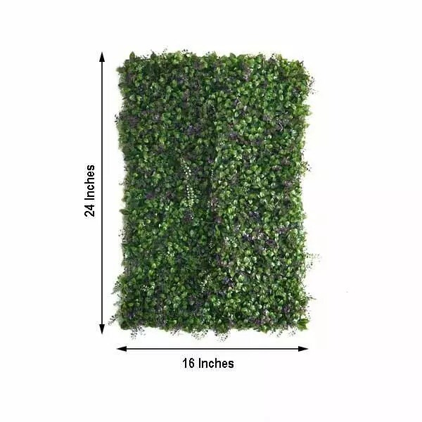 Artificial Faux Foliage Large Green Leaves 11 sq ft UV Protected Wall Mat Hedge