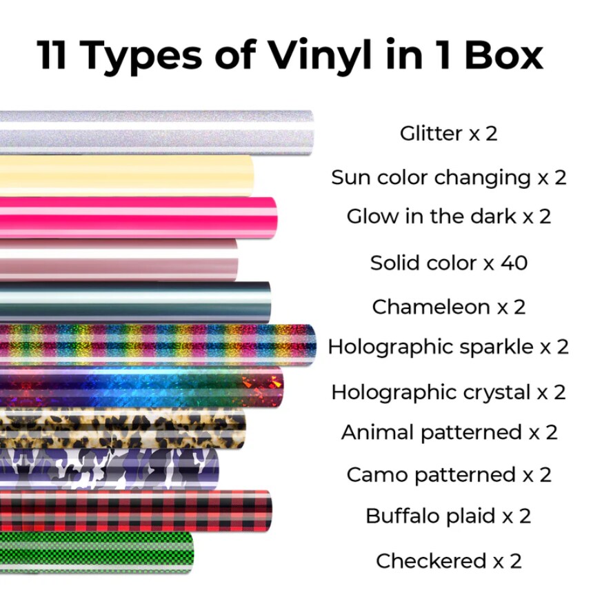 Heat Transfer Vinyl Kit 60pcs