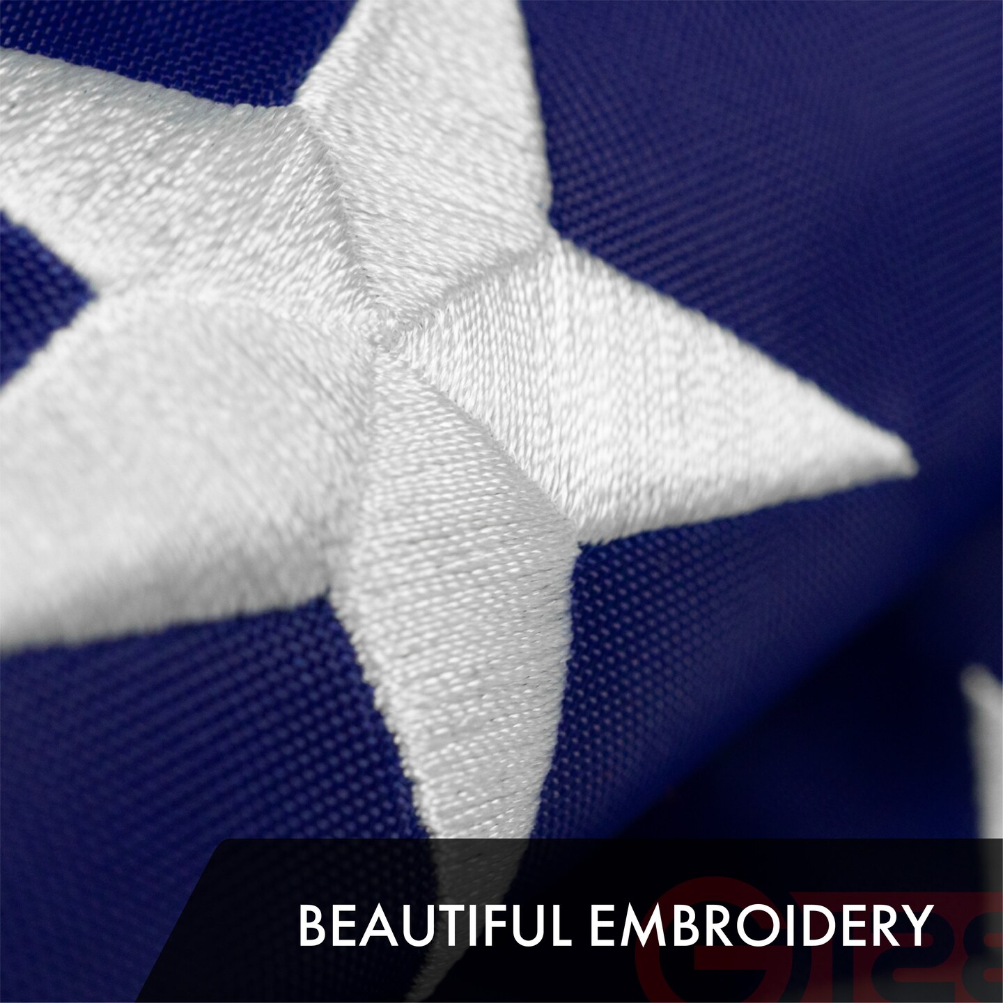 G128 5 PACK: American Flag 210D Embroidered Polyester 3x5 Ft