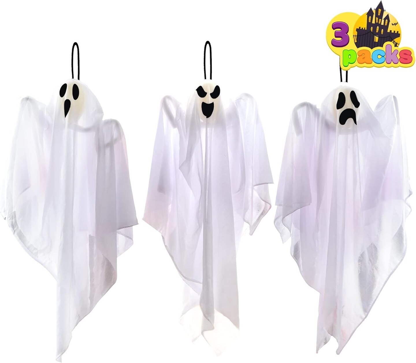 27.5&#x22; Halloween Hanging Ghosts Decorations Outdoor