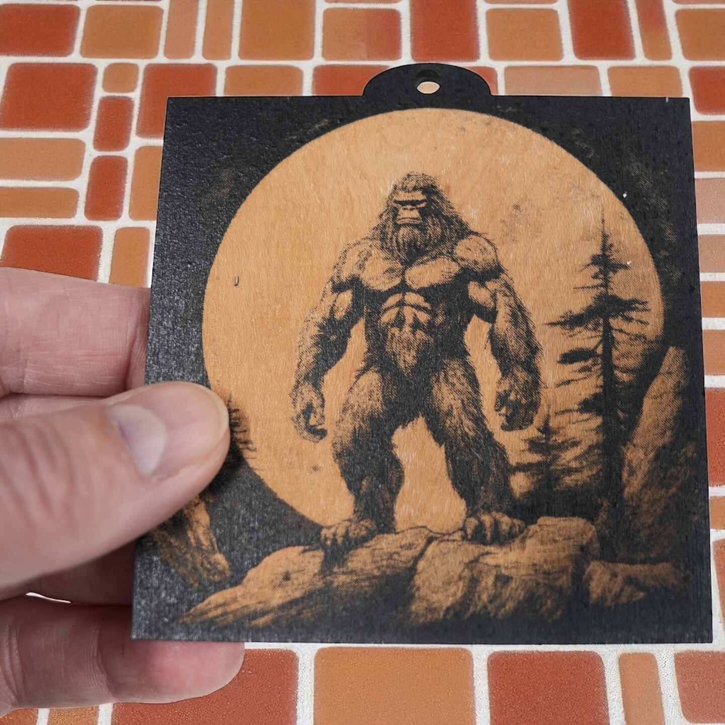 Ornament - BLACK - Bigfoot Sasquatch SET of 4 Ornaments