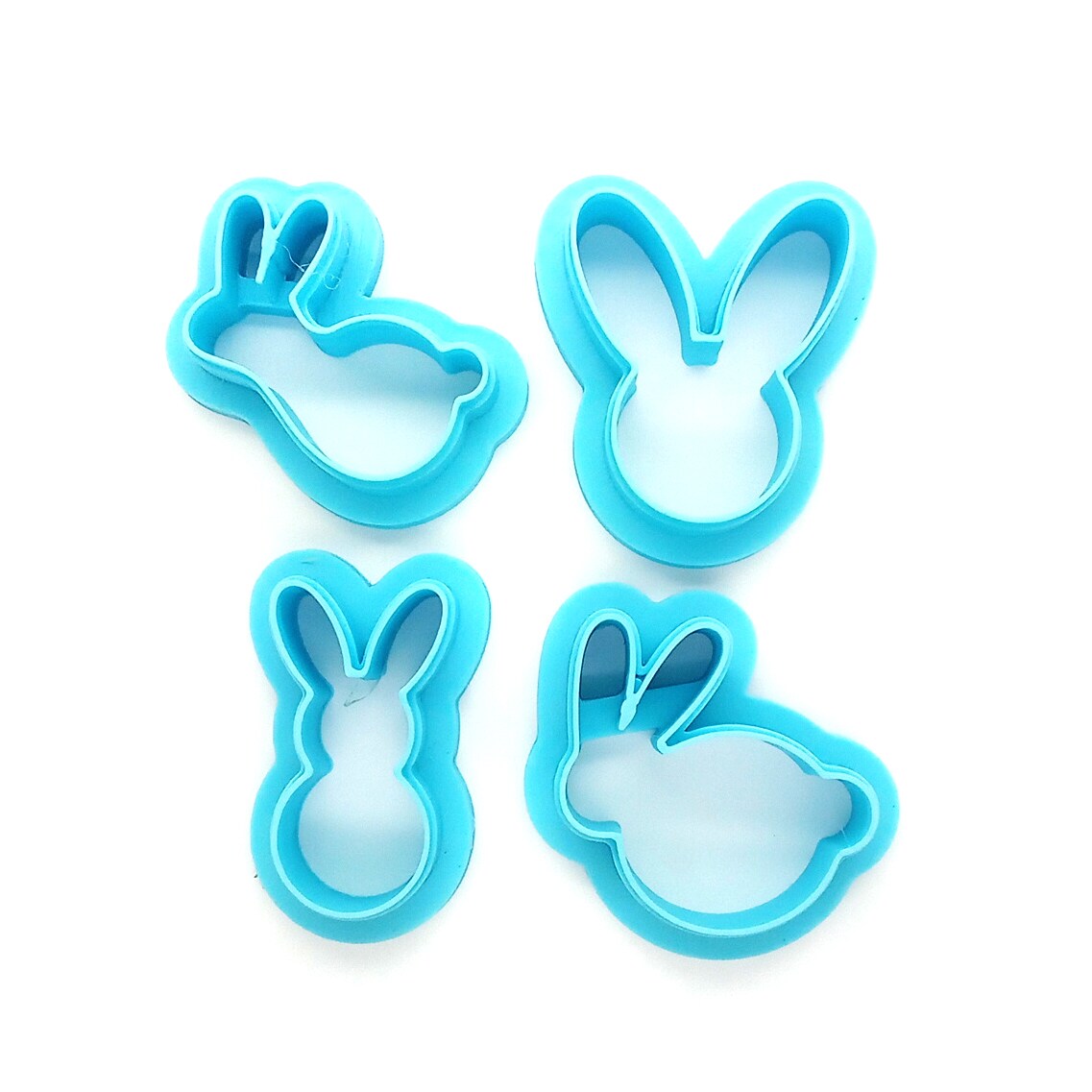 Cute Bunny Shape Clay Cutters for Easter, 4 pc, Adorabilities