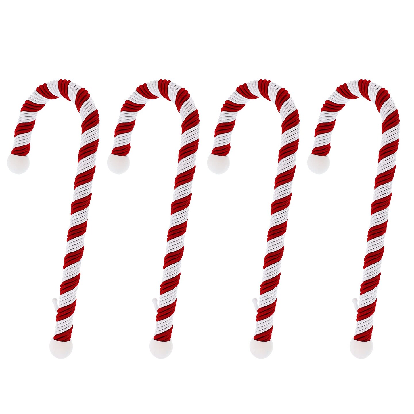 Haute Decor Candy Cane Stocking Holder (Large Classic 4-Pack) - Lightweight Christmas Stocking Hanger for Various Mantel Styles - Holds 10 Pounds