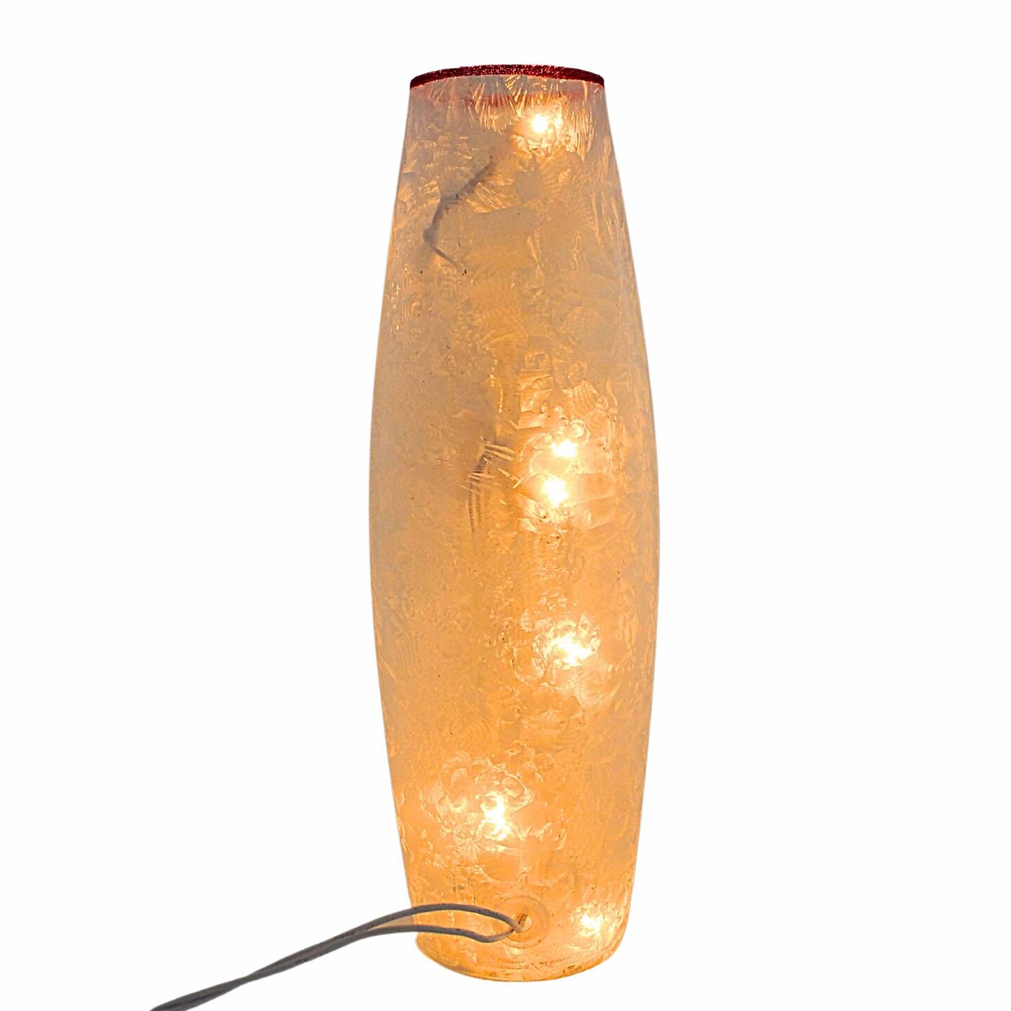 Stony Creek 11.75 In Jolly Holiday Pre-Lit Lg Vase Christmas Lighted Glass Accent , Christmas Electric