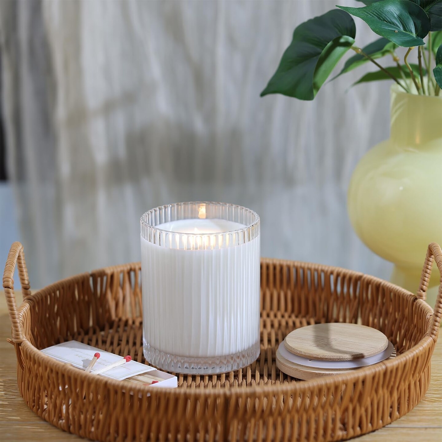 14OZ Clear Glass Candle Jars for Making Candles (Clear) 3.3"W x 4.1"H