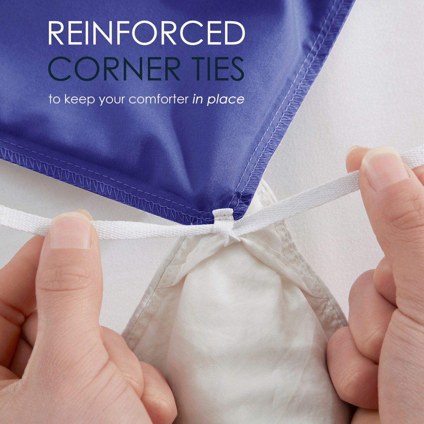 Hearth & Harbor Duvet Cover With Fitted Sheet Soft Double Brushed Bedding Set