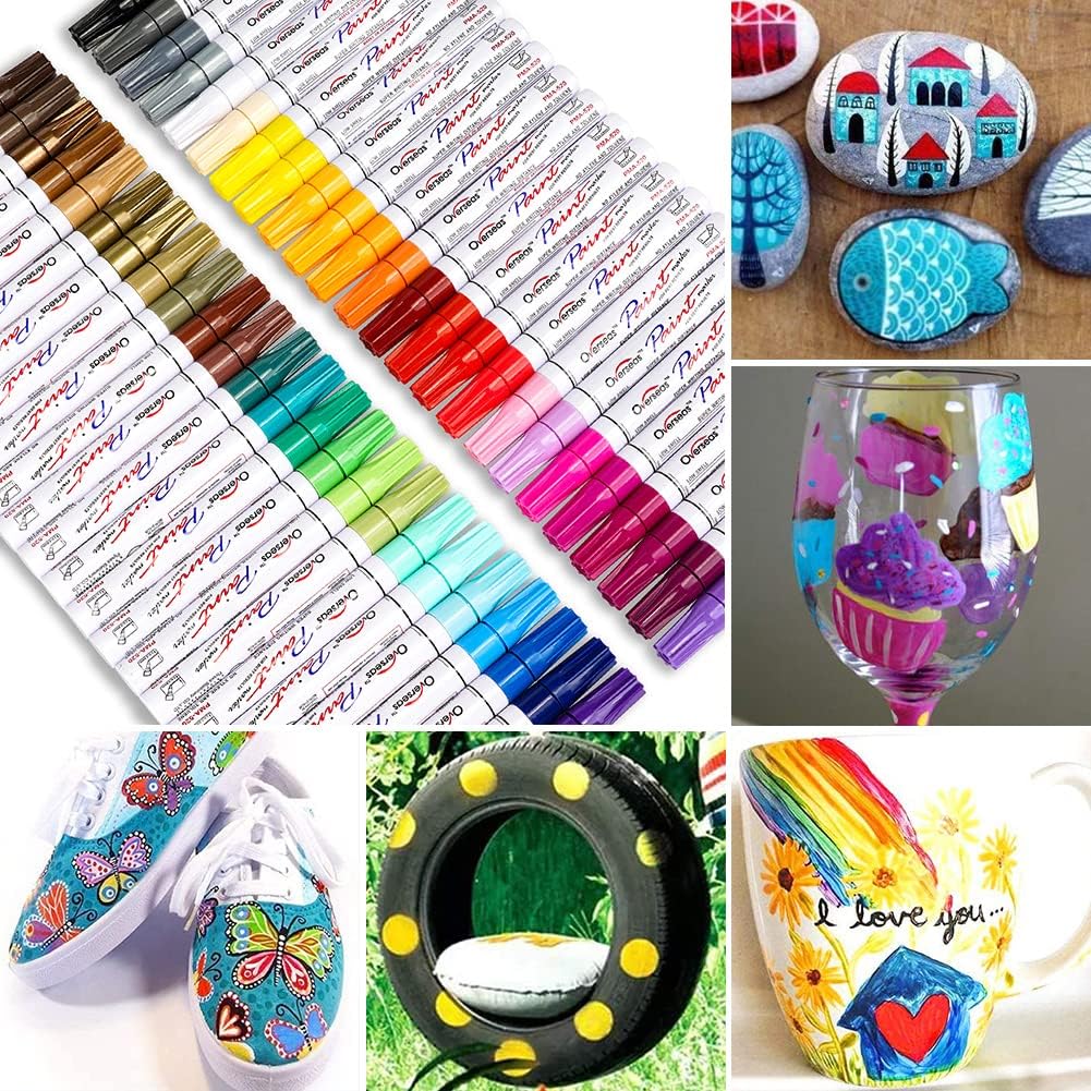 24 Color Permanent Oil Based Markers