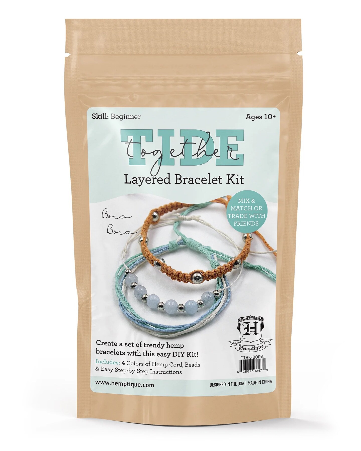 Hemptique Layered Bracelet Kit-Bora