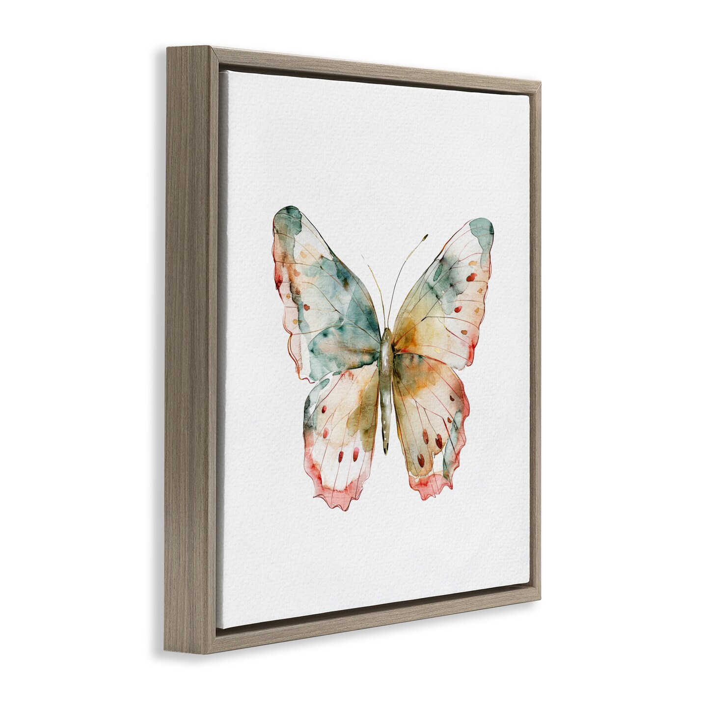 Stupell Industries Muted Watercolor Butterfly Floating Frame, design by Kim Allen