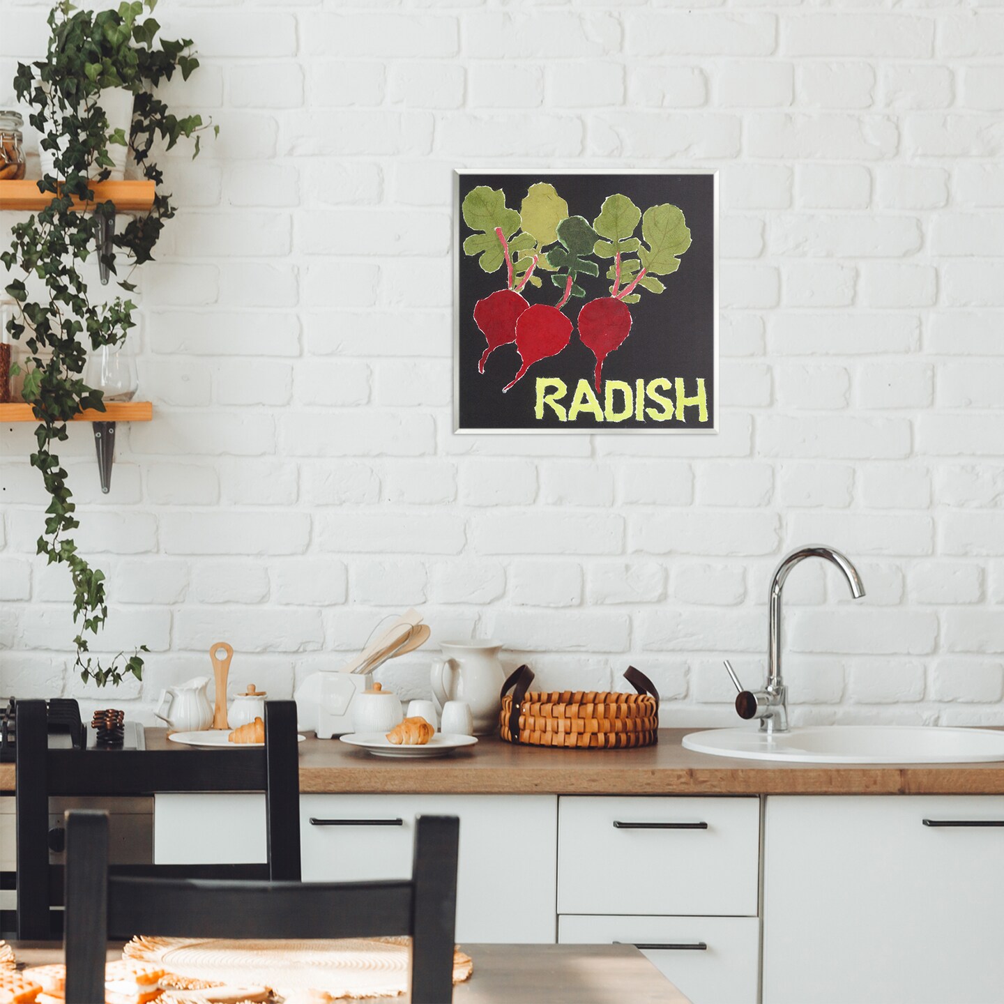 Stupell Industries Collaged Radish Vegetables Wall Plaque, design by Nancy Overton