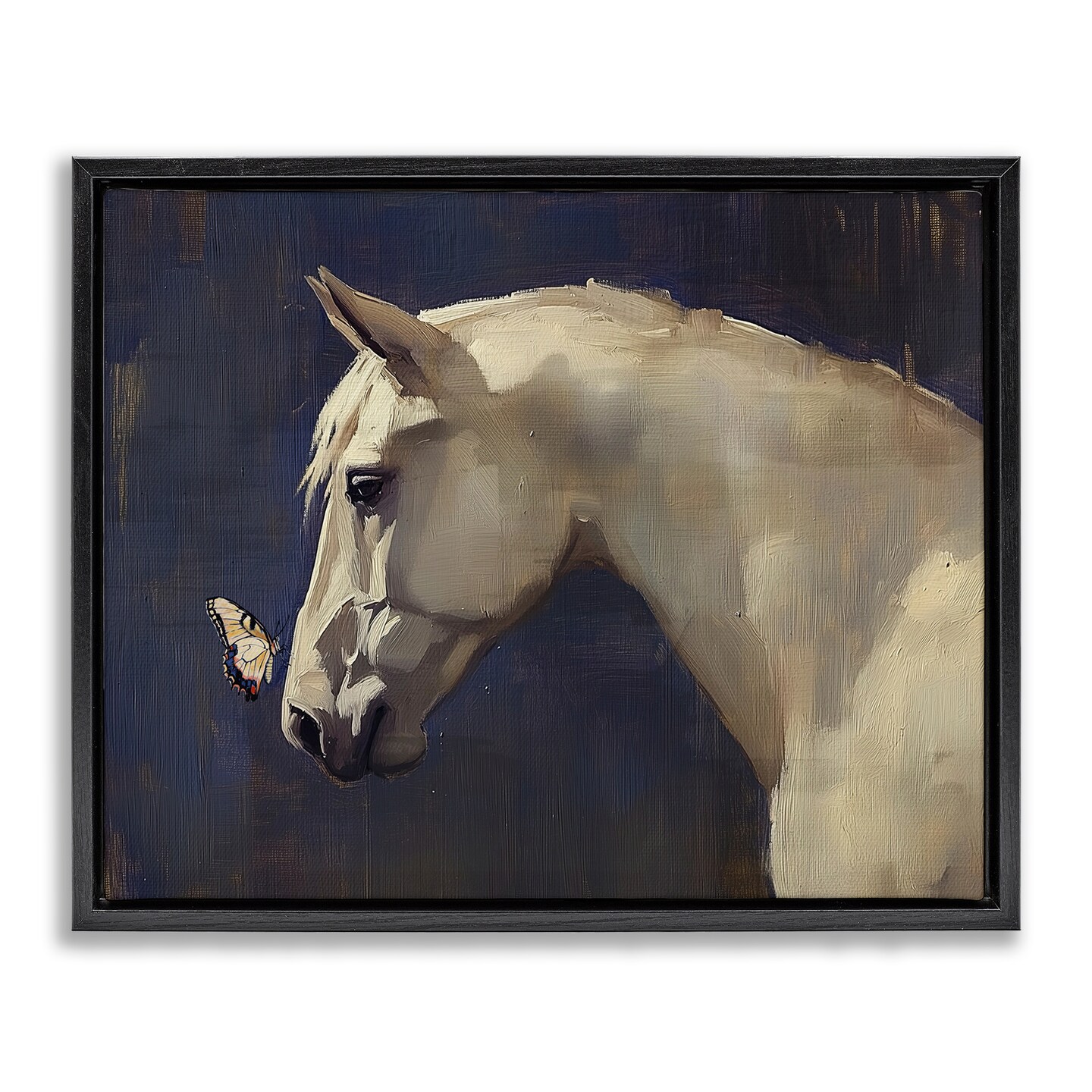 Stupell Industries Peaceful Meeting Horse & Butterfly Floating Frame, design by Svetlana Aleynikova