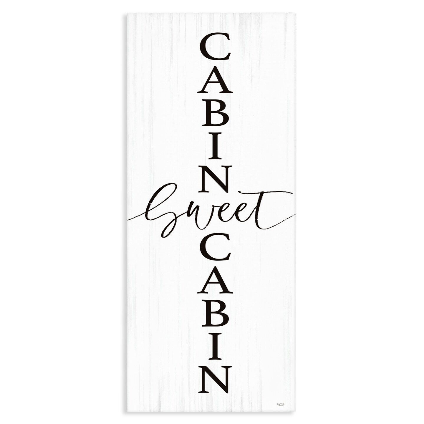 Stupell Industries Sweet Cabin Vertical Words Canvas, design by Lux + Me Designs