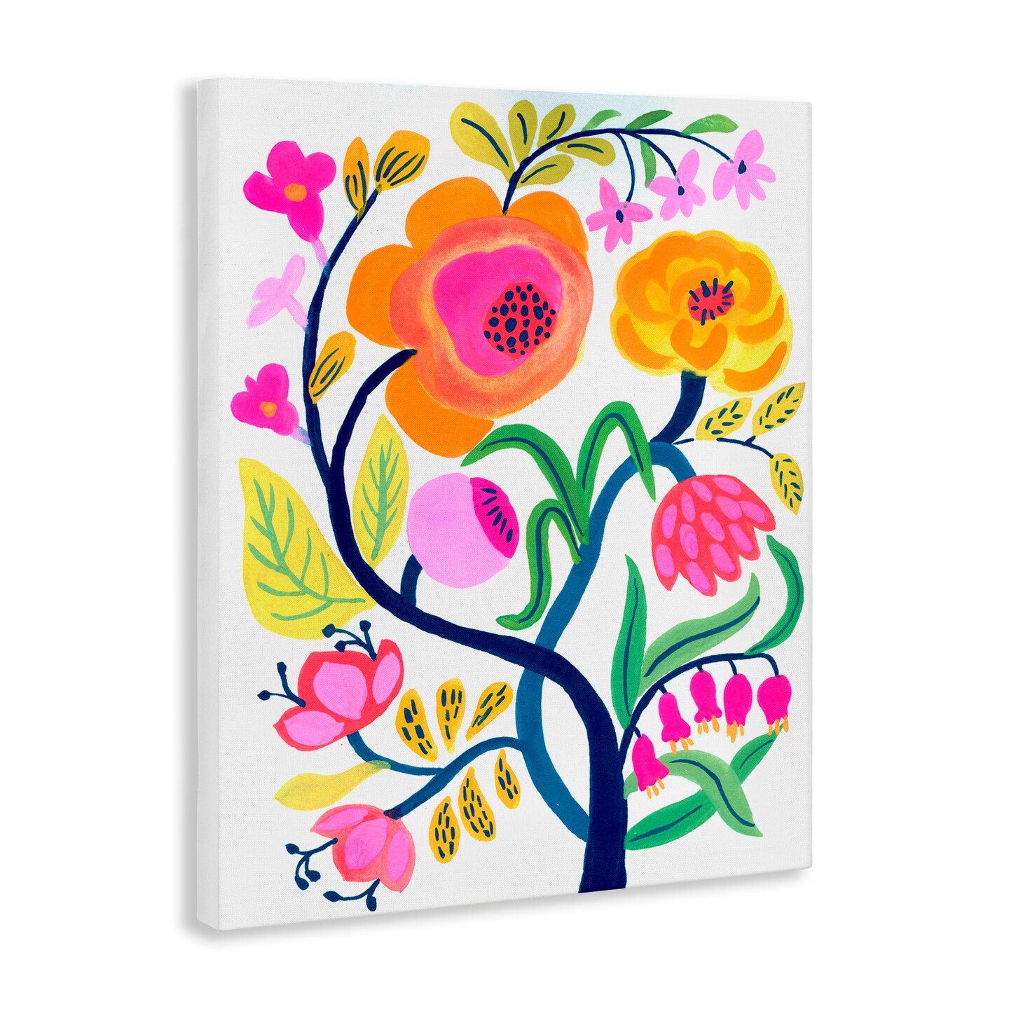 Stupell Industries Blue Tree with Warm Flowers Canvas, design by Suzanne Allard