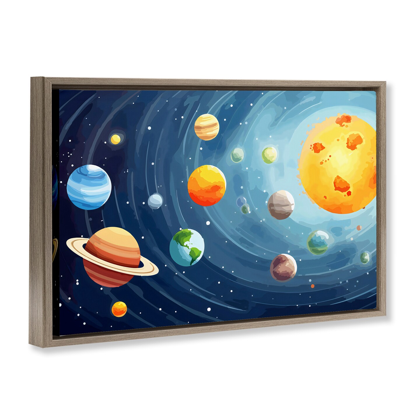 Stupell Industries Solar System Planets Orbit Floating Frame
