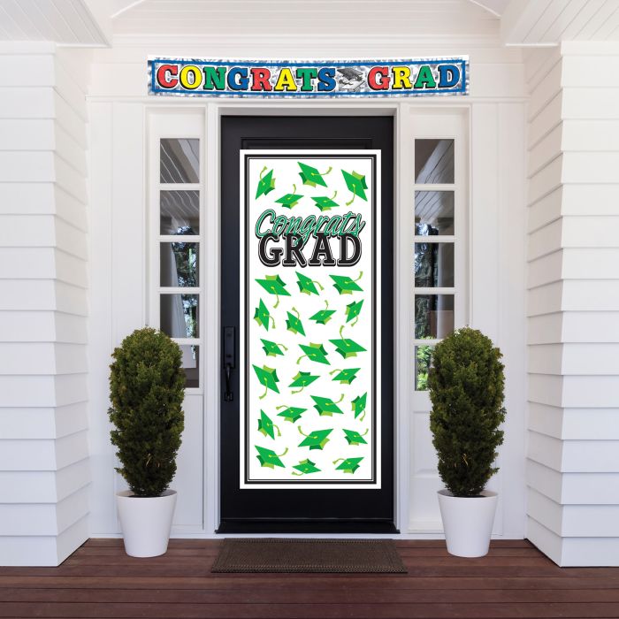 12 Pack Beistle Green Congrats Grad Door Cover