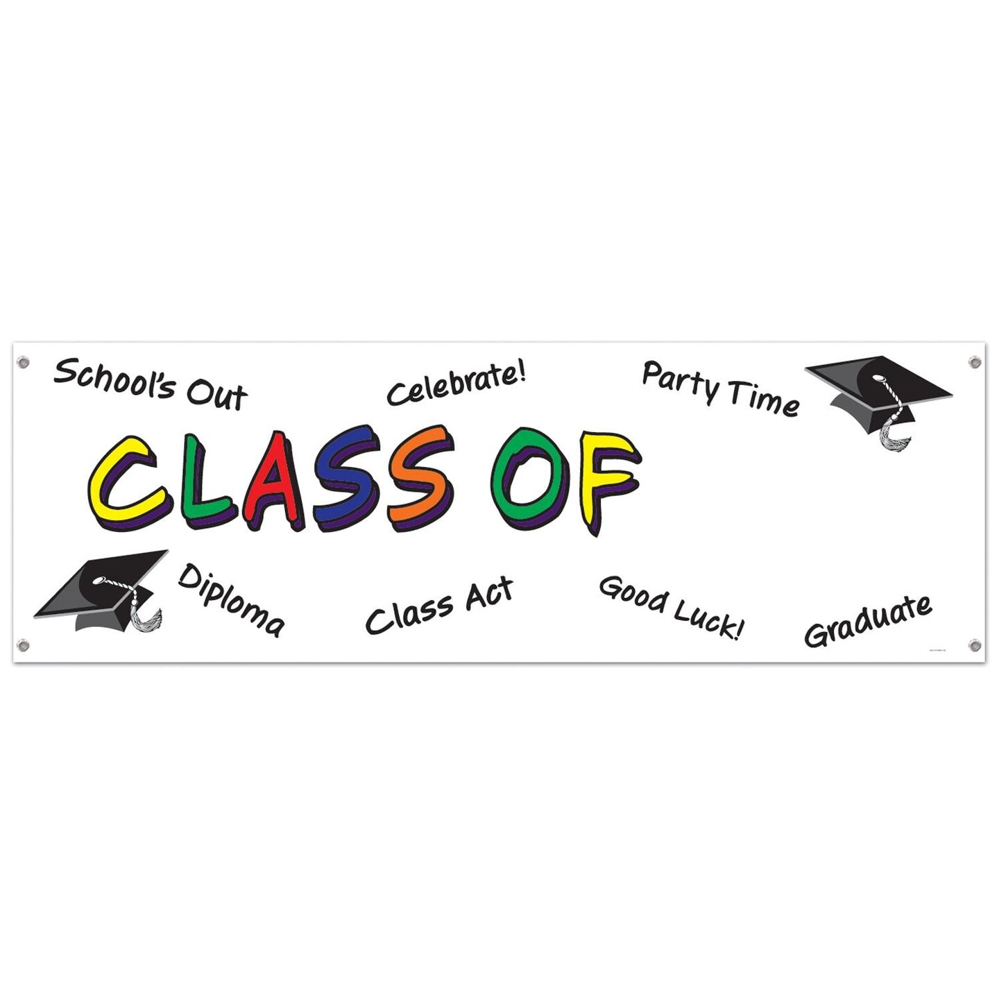 12 Pack Beistle Class Of Year Graduation Party Sign Banner