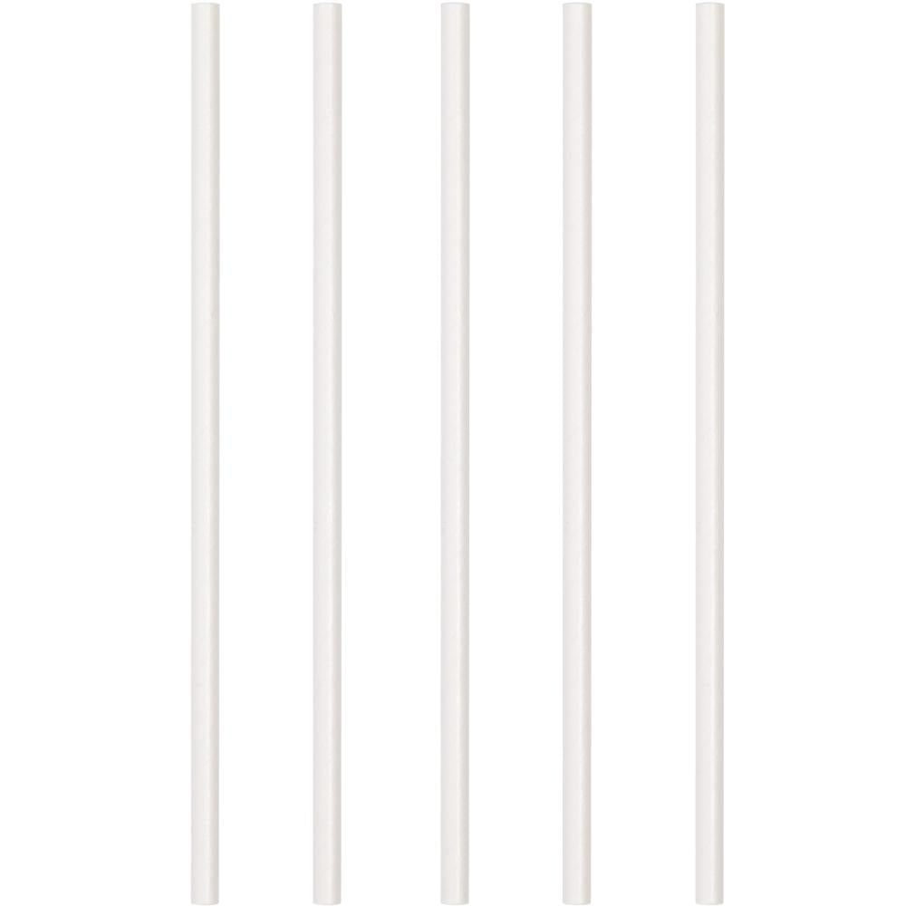 600 pc Bulk White 7.75&#x22; Paper Straws