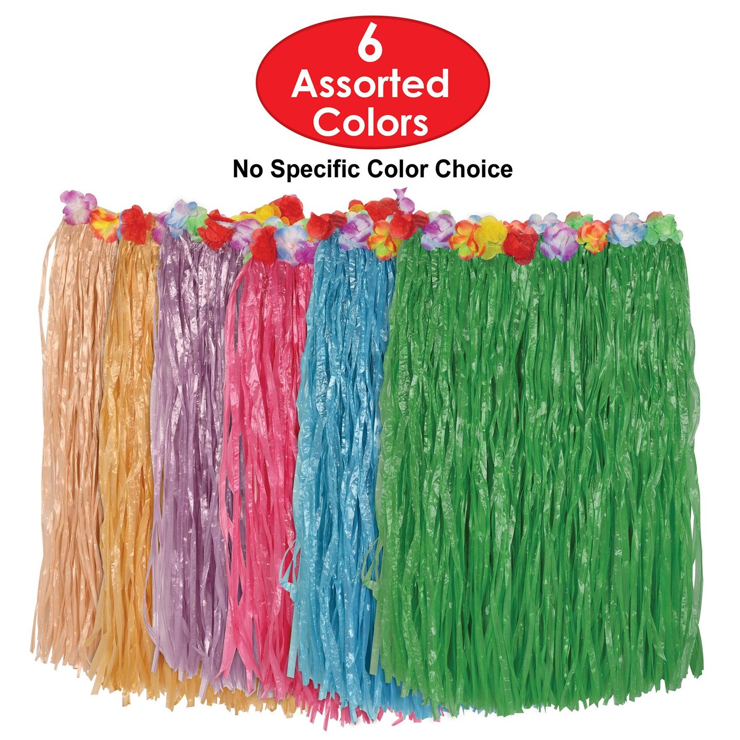 12 Pack Beistle Luau Party Adult Artificial Grass Hula Skirt
