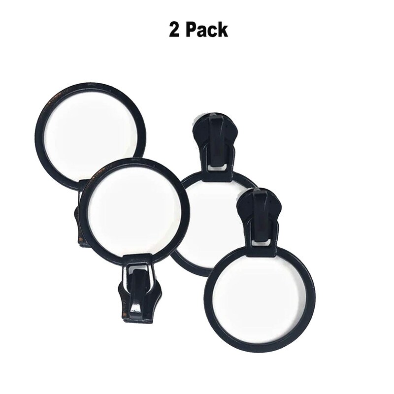 Zipper Pull &#x2013; Glossy Round Metal O Ring 5MM in Black