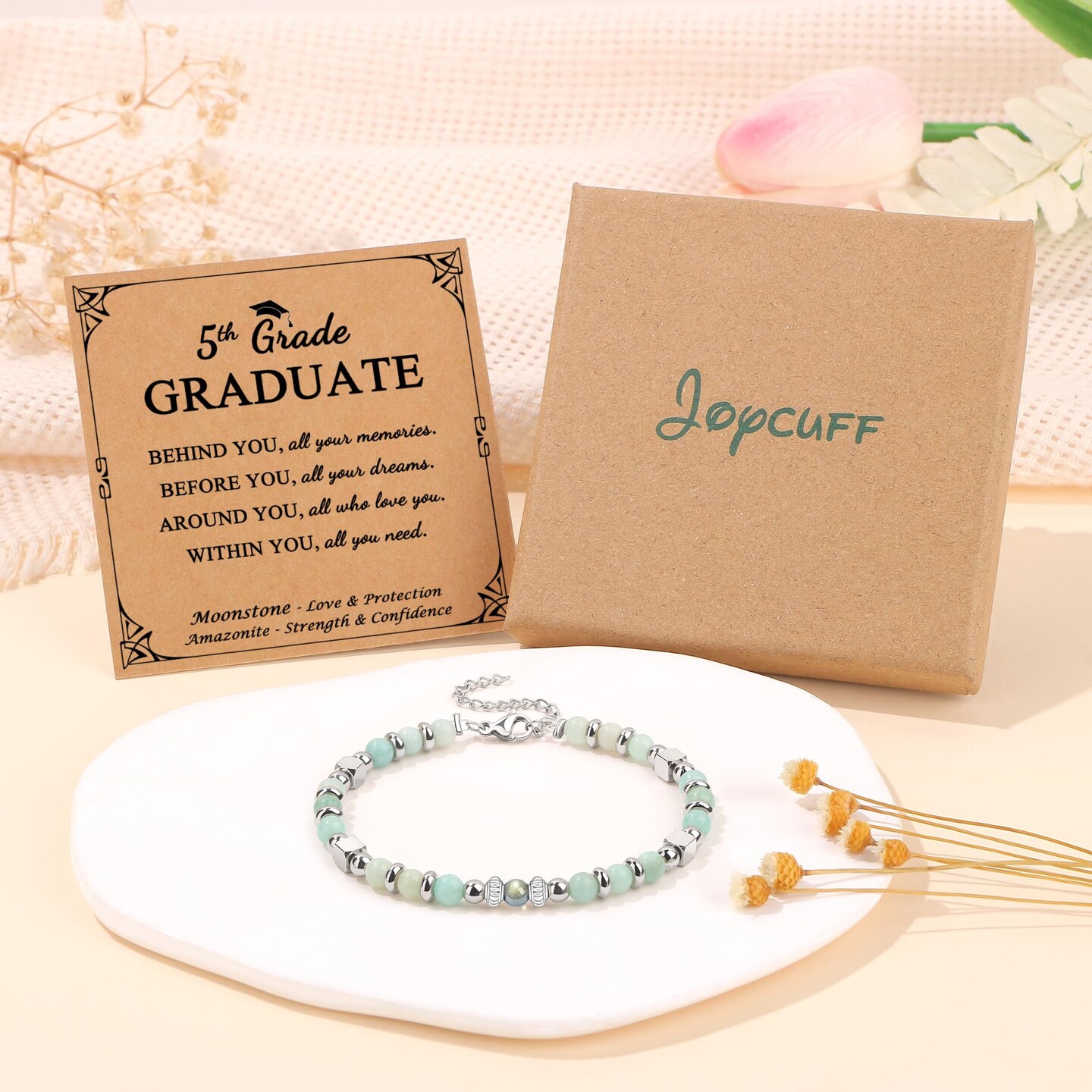 5th Grade Graduation Gifts, Class of 2026 Elementary School Graduation Bracelet Gifts for Daughter Her Granddaughter Sister Niece