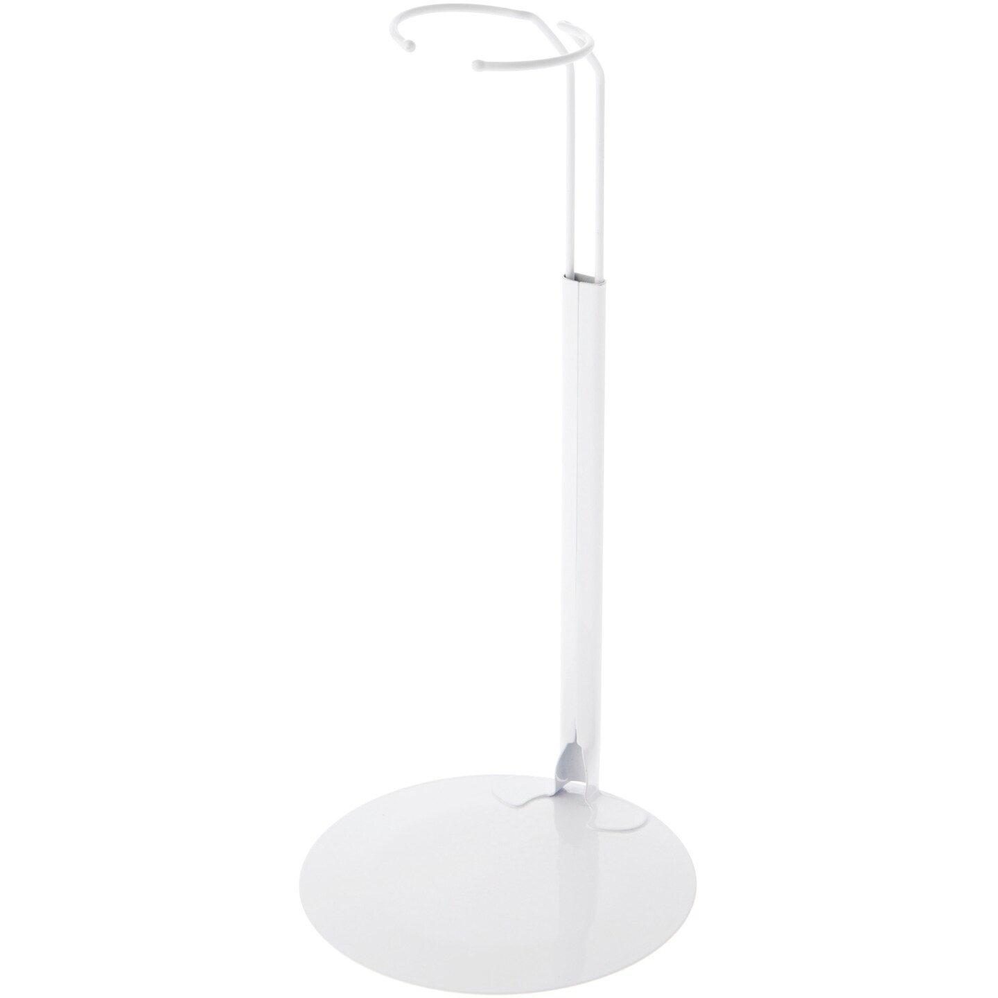 Plymor DSP-10W White Adjustable Doll Stand, fits 16, 17, 18, 19, 20, 21, 22, 23, and 24 inch Dolls or Action Figures, Waist is 2.5&#x22; - 3.5&#x22; wide, 7&#x22; -  9&#x22; around